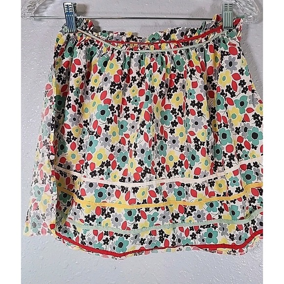 Vintage Hostess Half Apron Shabby Cottage Retro MCM Handmade Small - Picture 2 of 7